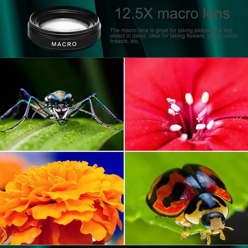Capture Every Detail with the 0.45x Super Wide Angle and 12.5x Macro Mobile Phone Lens - The Must-Have Accessory for Photograph