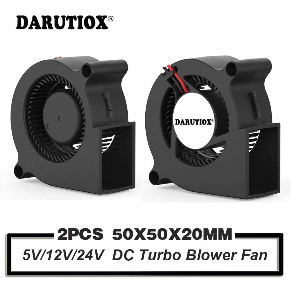 4Pcs 5015 Blower Fan DC 24V Brushless Cooling Fan 2-Pin & 50mm For 3D Printer UK