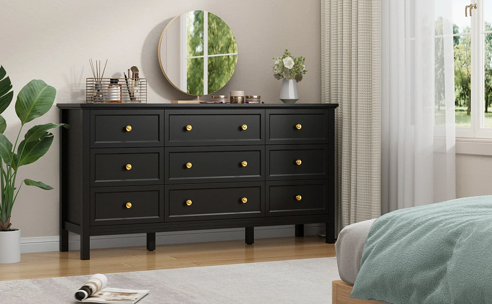 black dresser