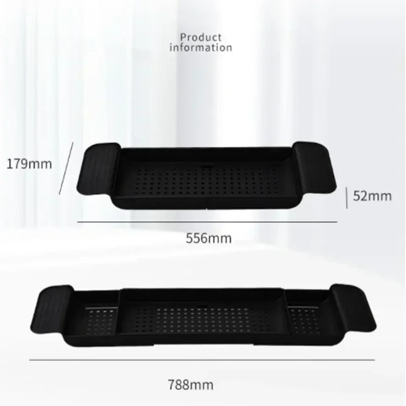 Bathroom Portable Tools Bathtub Shelf Extendable Bathtub Tray Shower Caddy Bamboo Bath Tub Rack Towel Holder Storage Organizer