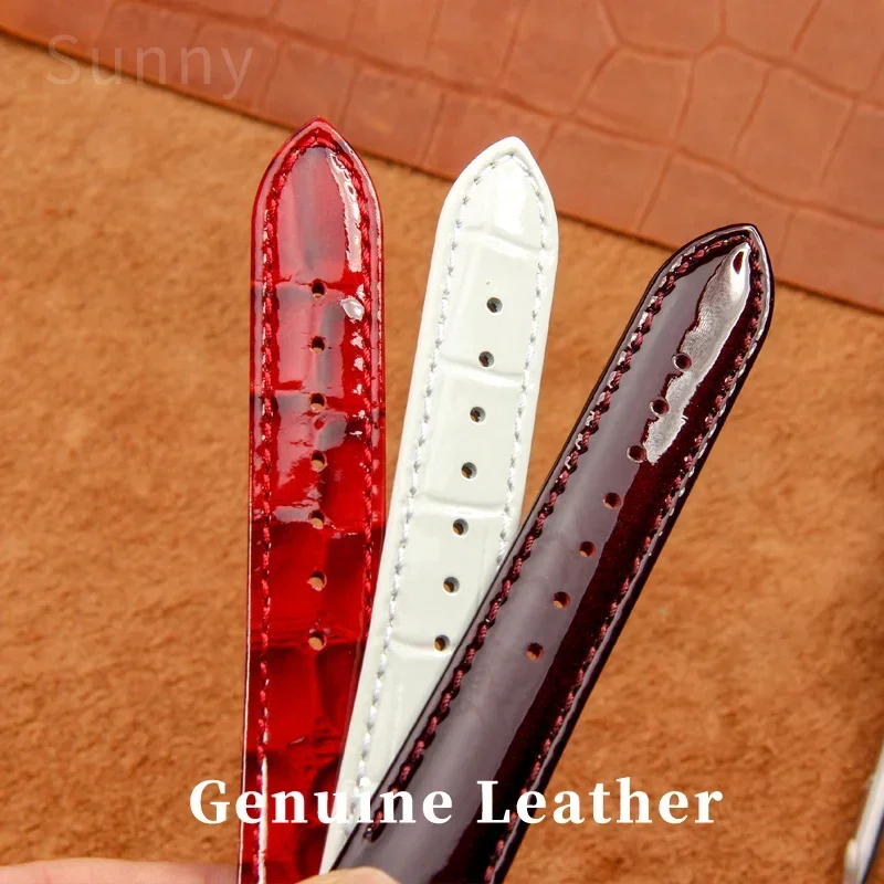 Elegant Genuine Leather Watch Strap - Waterproof & Sweatproof 18mm Women's Band Accessories