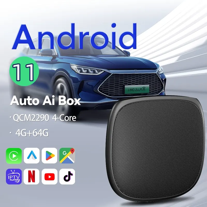 Mini CarPlay Ai Box 2290 CPU Android 11.0 4G 64G Wireless