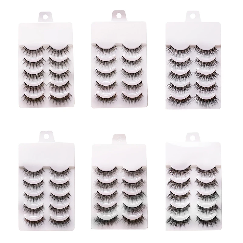 Cosplay&ware 5 Pairs 3d Faux Mink Manga Lashes Little Devil Cosplay Fairy False Eyelashes Natural Lash Extension Eye Makeup Tools -Outlet Maid Outfit Store S7b7ea66a3b454ac69549d51d2c5b6de8J.jpg