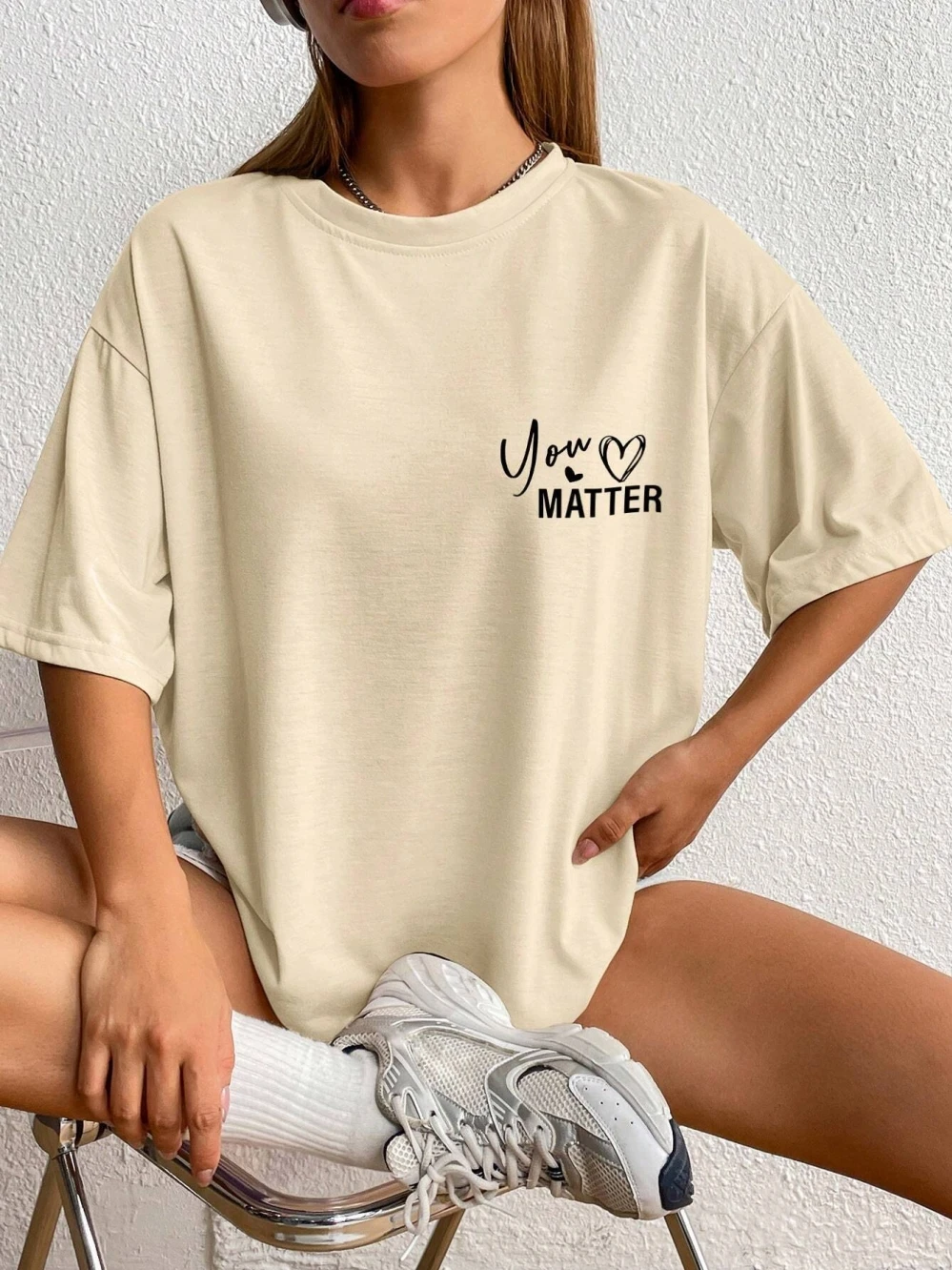 To The Person Behind Me: You Are Amaeing Damen-T-Shirts, Sport-Freizeit-T-Shirts, atmungsaktive Baumwolle, kurzärmelig, übergroßes T-Shirt – Detail 5