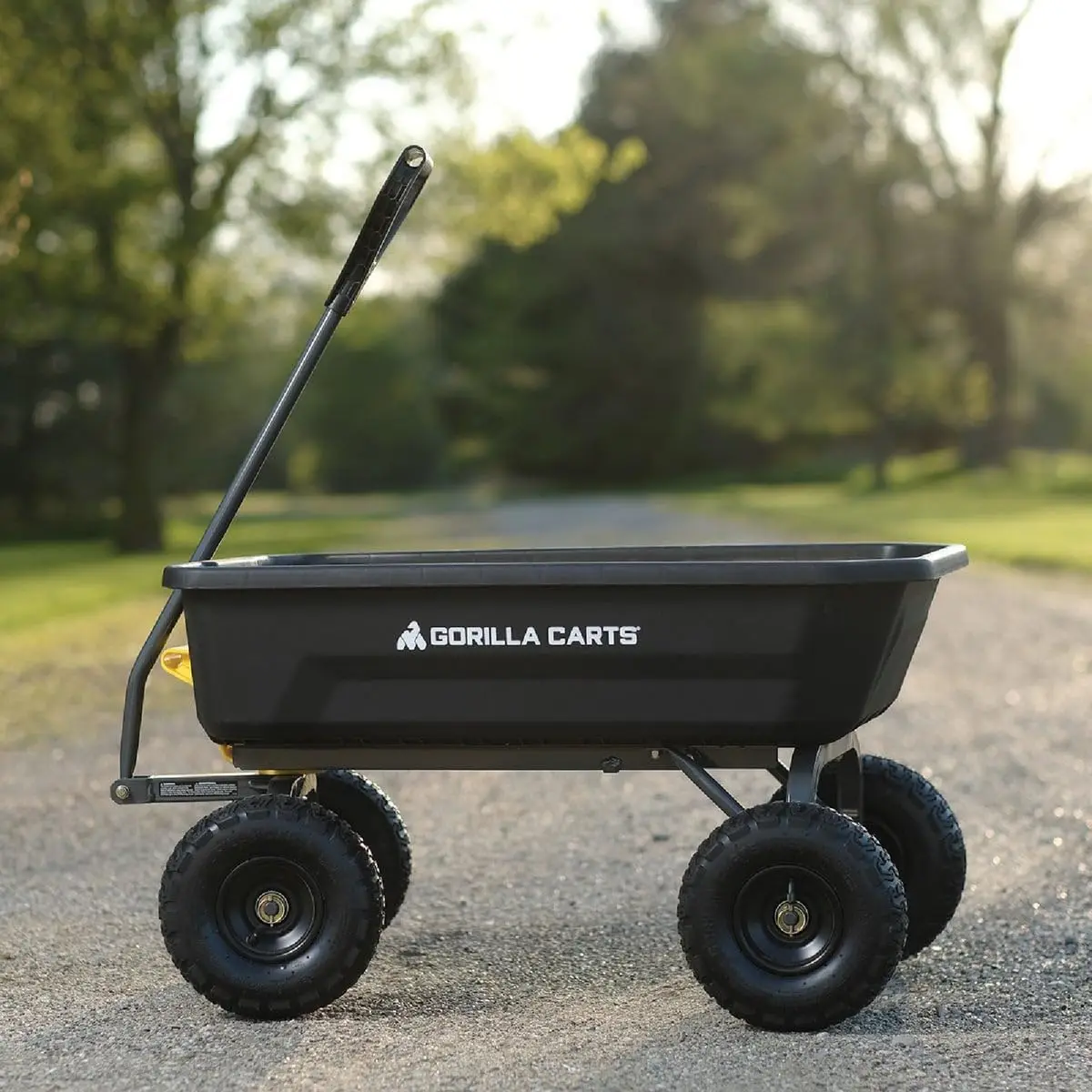 4GCG NF Poly Dump Cart 600 Pound Capacity with No Flat Tires 4 Cubic Feet easy to assemble allows you to unload with ease