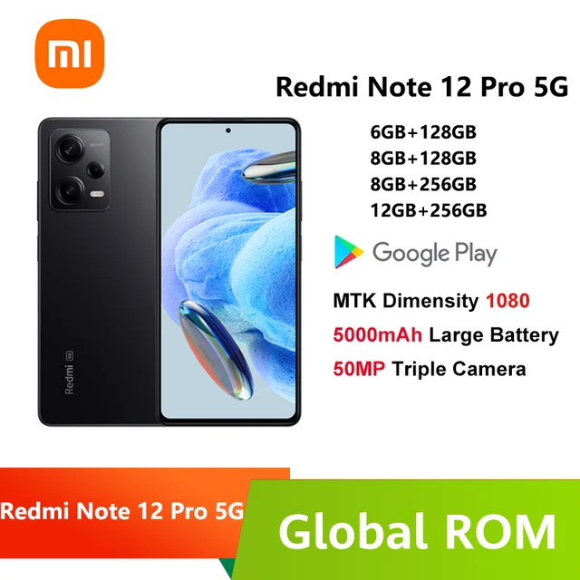 Global ROM Xiaomi Redmi Note 12 5G 128GB / 256GB 6.67 GOLED Display 120Hz  Snapdragon 4 Gen 1 5000mAh 48MP Camera 33W - AliExpress