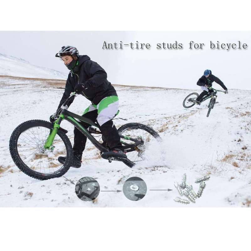100Pcs Tire Spikes Tire Studs Spikes for Truck Tires Snow Studs for Tires Snowmobile with Installation Tool