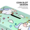 2 Pcs Kids Money Bank Creative Cartoon Unicorn Piggy Bank Adorable Saving Jar With Lock Iron Storage Box Home Decor Money Boxes 4