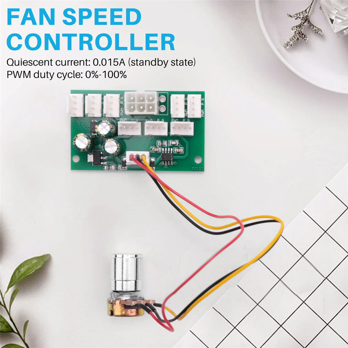 

Computer Case Miner Fan Speed Controller 8-Channel Fan Hub PWM High-Power Violent Fan Controller Fan Speed Governor
