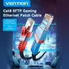Vention CAT8 Ethernet Game Cable 40Gbps 2000MHz CAT 8 Networking Cotton Braided Internet Lan Cord for PC PS5 Router RJ45 Cable