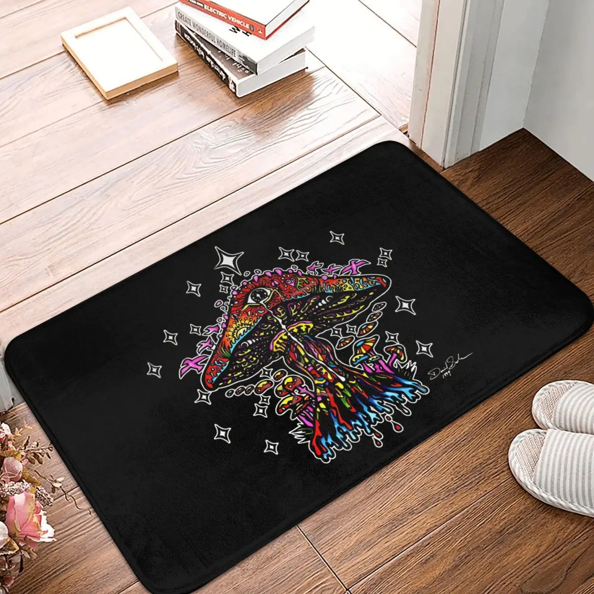

Mushroom Mushrooms Non-Slip Carpet Psychedelic Eye Mushroom Doormat Living Room Bath Mat Welcome Decor Rug