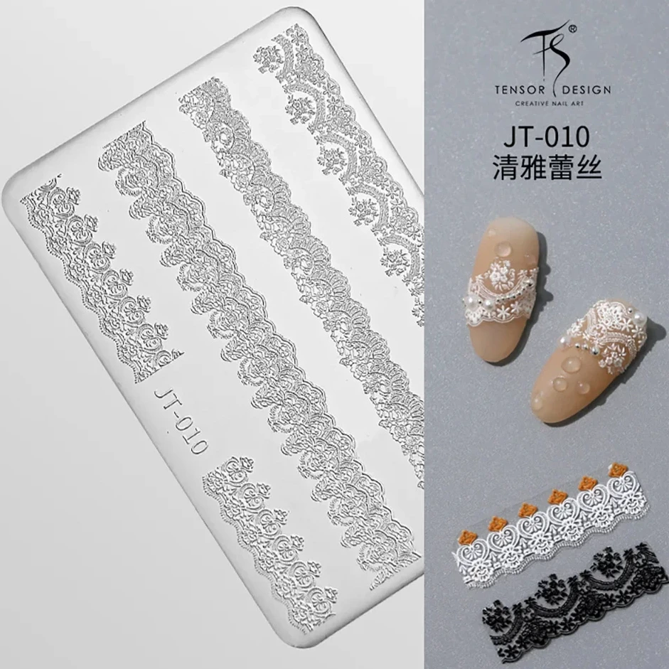 Sweater Hat Wool Lace Grid Bowknot Christmas Snowflake Silicone Carving Mold Mould Nail Art Accessory Manicure Tool DIY Template 4