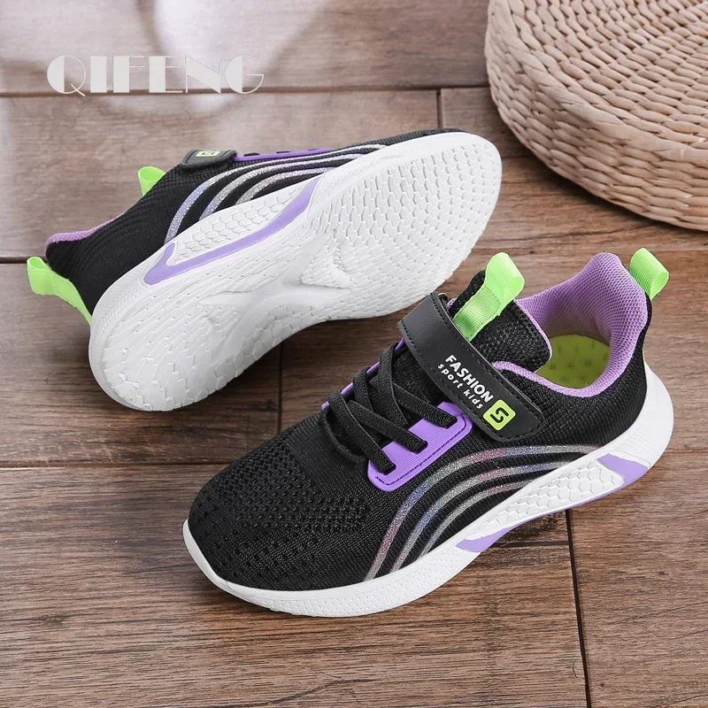 Cute Girls Casual Shoes White Mesh Sneakers Student Kids Summer