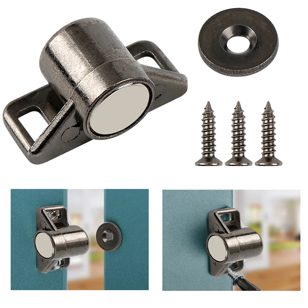 Magnet Cabinet Door Catch Furniture Door Stopper Wardrobe Magnetic Suction Catch Latch Zinc Alloy Cabinet Cupboard Door Closer