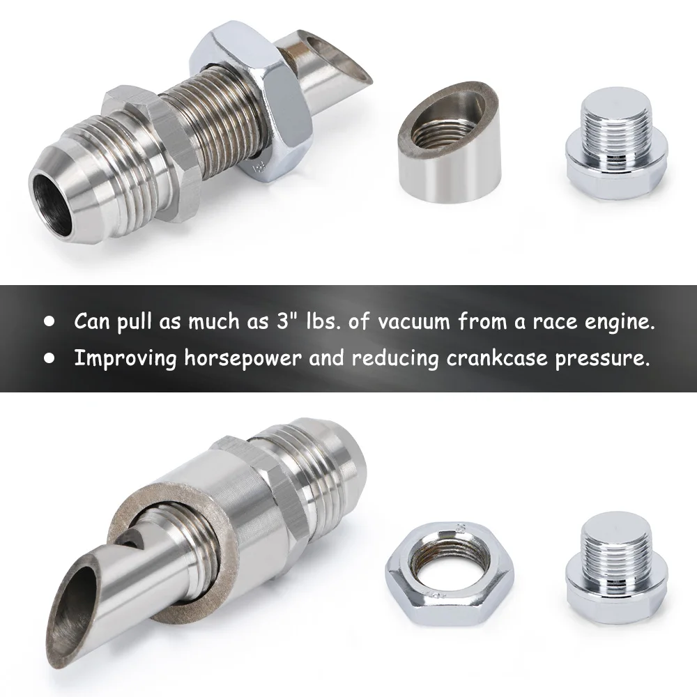 LZONE-Stainless Steel Exhaust Vacuum E-VAC Scavenger Kit includes T304 SS E-VAC fitting JR-ESS01 exhaust vacuum kit
