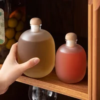 Wine Bottle Glass Empty  Sparkling    Sealed Divide  s Jar Green Plum  Homemade 2