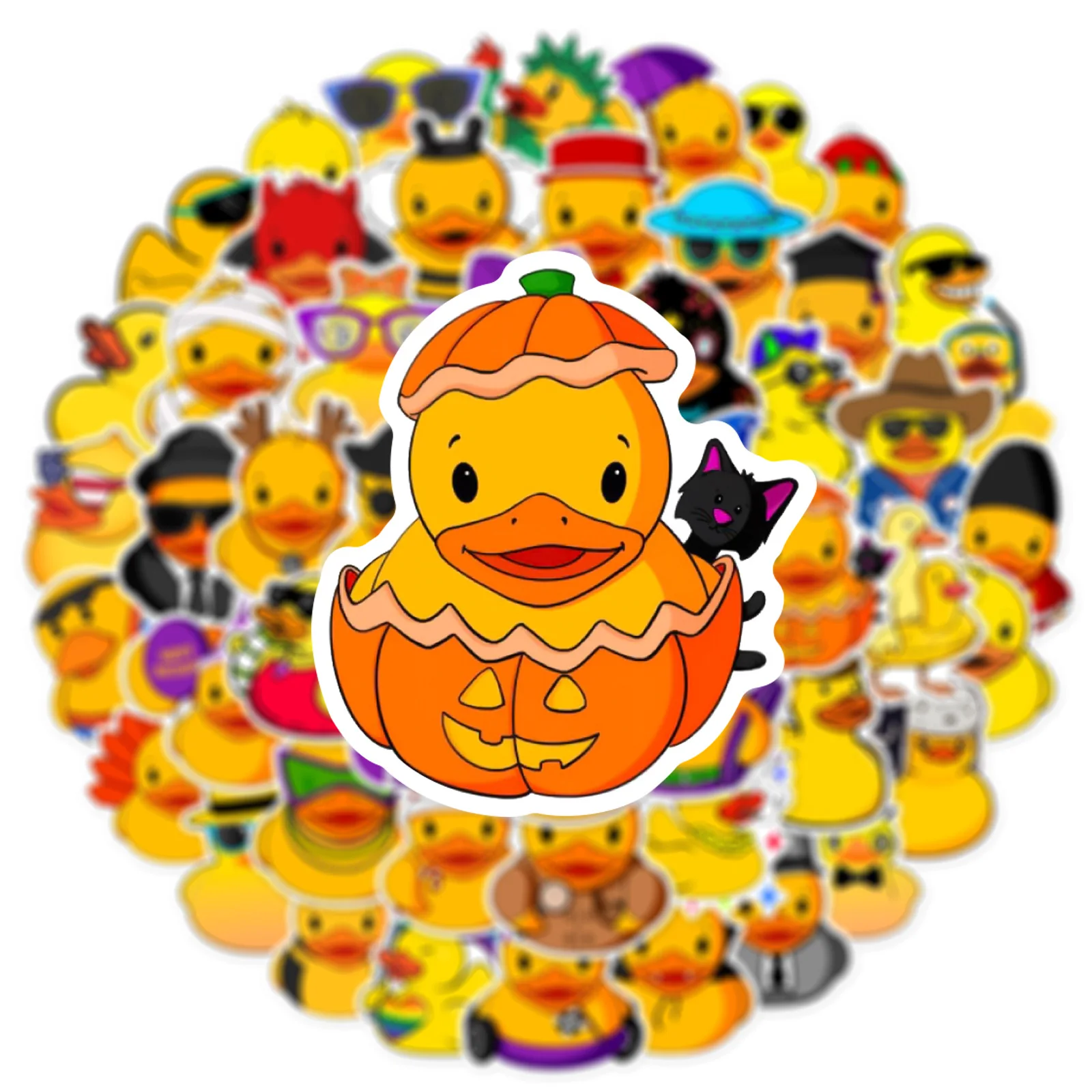 Cute Funny Yellow Duck Stickers for DIY Decor and Accessories