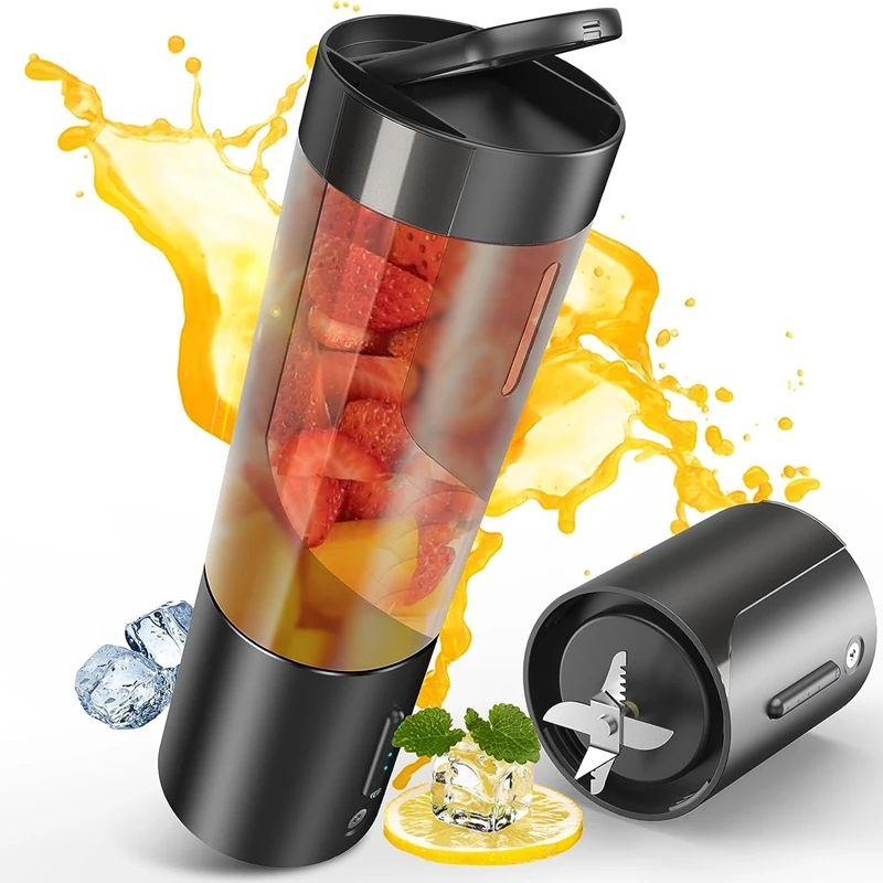 

Portable Blender, Personal Size Blender For Shakes And Smoothies With 6 Ultra Sharp Blades, 16 Oz USB Rechargeable