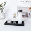Silicone Soap Dispenser Tray Bathroom Kitchen  Vanity Storage Tray for Dish Soap Sponge Perfume Candle Countertop Storage Tray 2