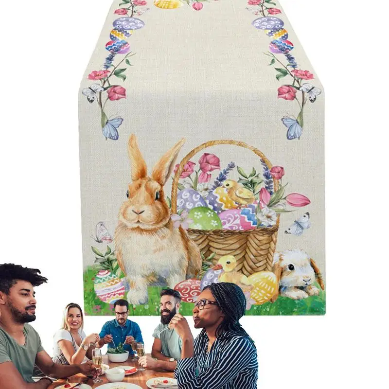

Пасхальные яйца, Настольная дорожка, счастливая Пасха, кролик, яйца, Настольная дорожка, антигрязные цветы и кролики, яйца, Настольная дорожка для сезонного дома