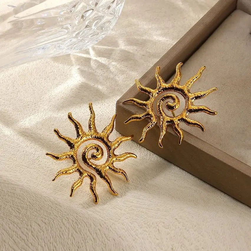Retro Earrings Stainless Steel Geometric