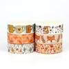 NEW 1PC 10M Decor Mushroom Squirrel Orange Leaves Autumn Washi Tape Set for Scrapbooking Masking Tape Cute Journaling Stationery 2