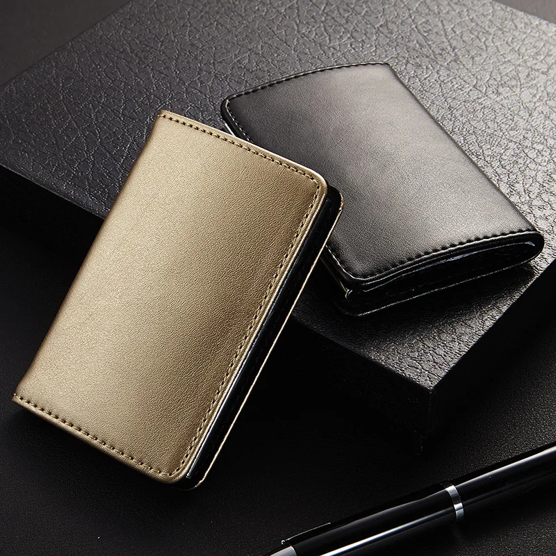 Brand Men Genuine Leather Business Card Holder Card Case ID Holders Men Wallets Credit Holder