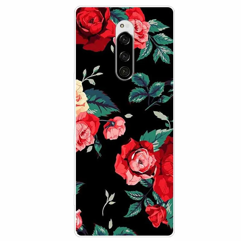 Cute Fashion Clear Soft TPU Phone Cover with Floral Design
