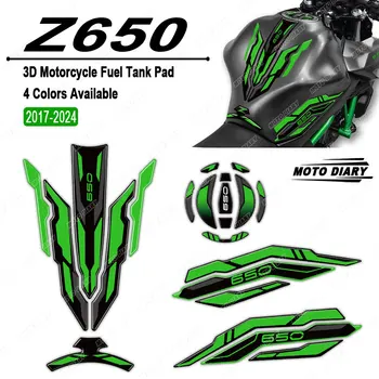 가와사키 3D 연료 탱크 패드 스티커, 가스 캡 보호 데칼, 방수, Z650, z650, 2017-2024