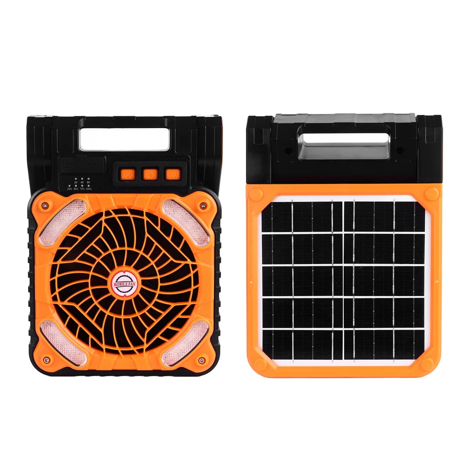 Portable Solar Camping Fan with Adjustable Speeds