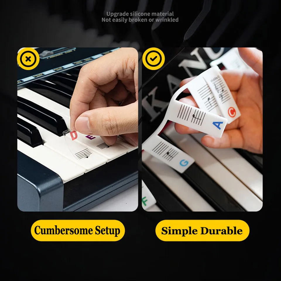 Elektrische oprolbare piano, draagbare zachte siliconen flexibele 61-toetsen oprolbare toetsenbordpiano Elektronische digitale muziektoetsenbordpiano voor kinderen Beginners / kinderen