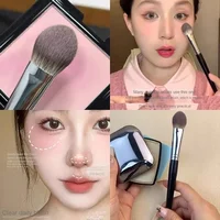 1/2Pcs Peach Heart Blusher Brush Powder Blush Cream Liquid Blush Makeup Brushes Flat Small Precise Blush Brush Makeup Tools 2