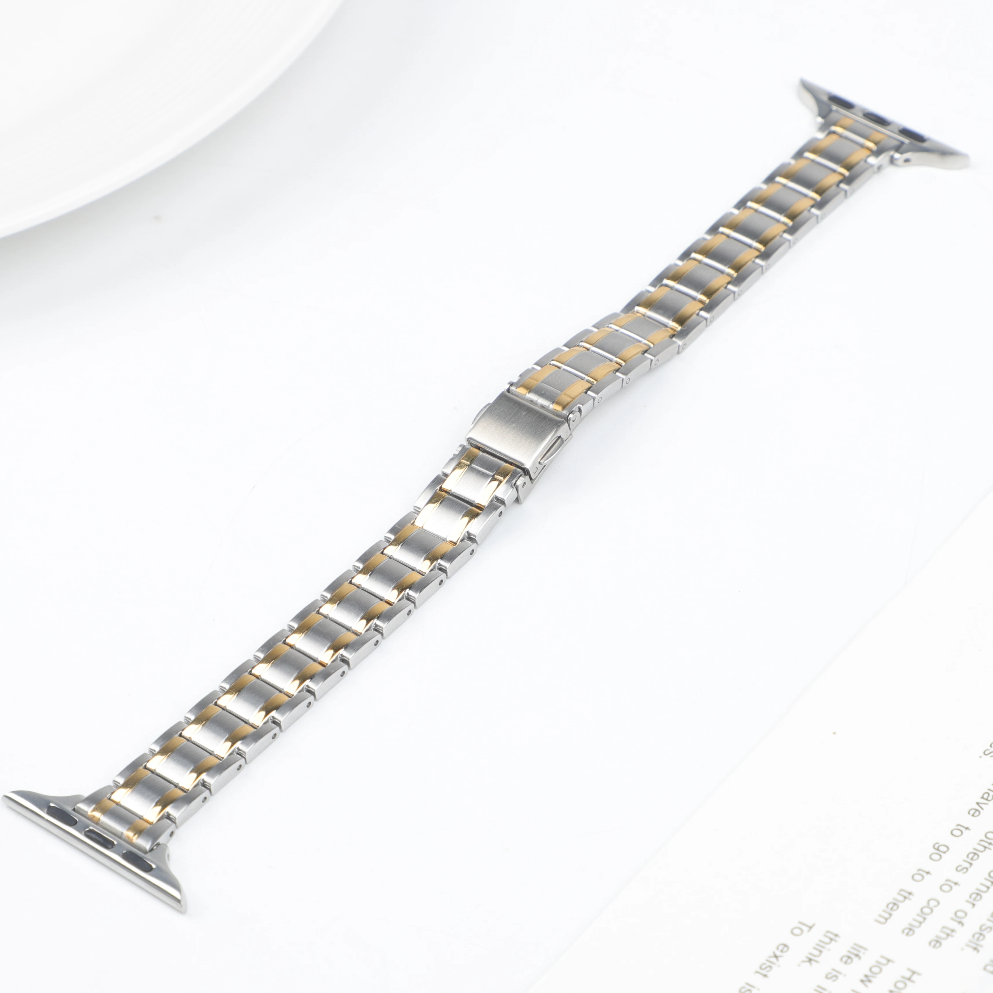 Elegant Slim Metal Watch Strap - Stainless Steel Bracelet