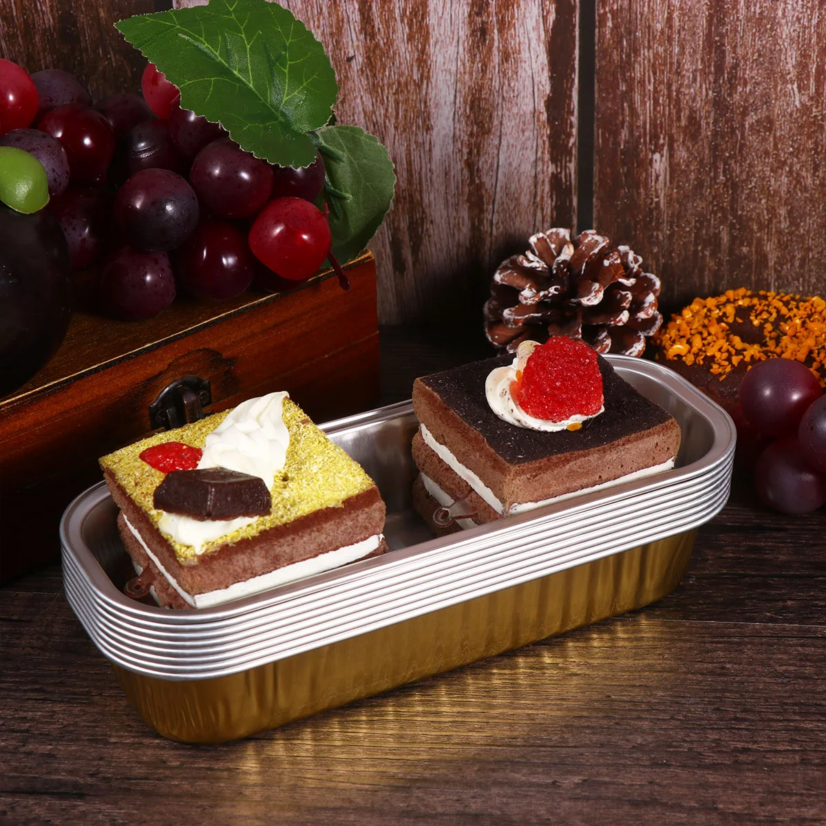 

Takeaway Food Packaging Foil Pans Bread Pan Baking Loaf Disposable Aluminum Box Mold Cake Molds Dessert Boxes Tins Lasagna