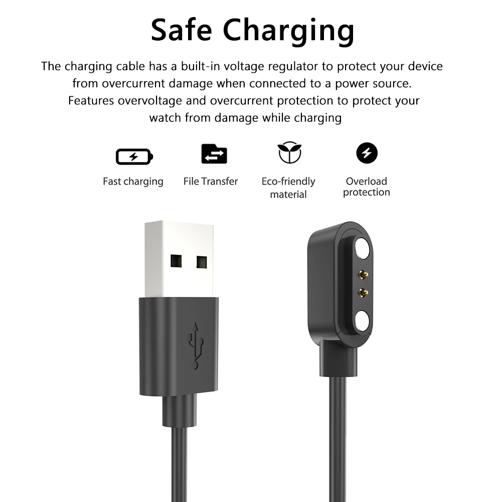 USB 교체용 마그네틱 시계 충전기, COLMI C60, C61, i20 용 충전기, 시계 충전 케이블 교체, 시계 액세서리