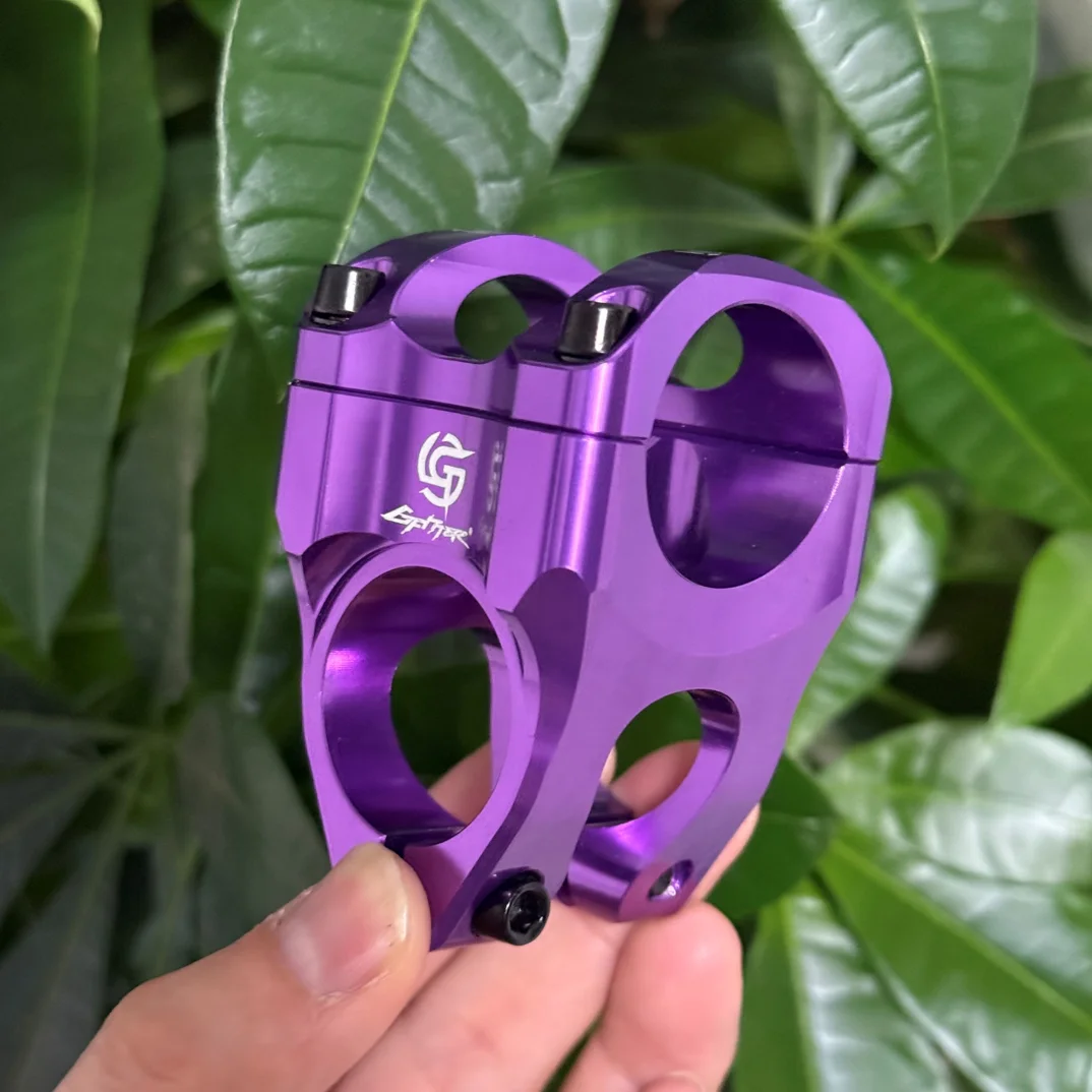 1 Stück lila 31,8 x 28,6 mm Fahrradvorbau aus Aluminiumlegierung für MTB/BMX/DH/Trail Riding usw. Eloxiert, erhältlich in sandgestrahlt und glänzend – Detail 4