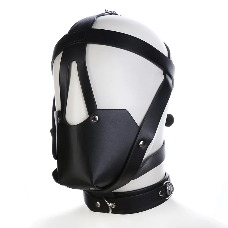 

Adult New Black PU Sexy Head Mask Unisex Role Playing Mask Fashion Party Clothing Puppy Face Mask Play Temptation Head Mask
