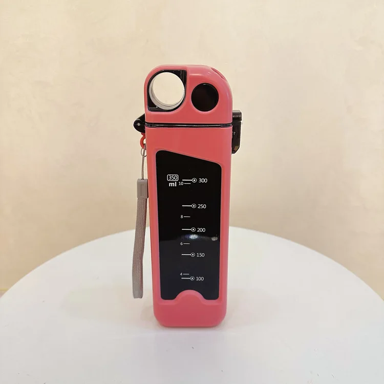 New Rectangular Creative Netflix Lighter Water Cup Ins High Quality Wicker Cup Portable Drop-Proof Gift Water Bottles For Girls