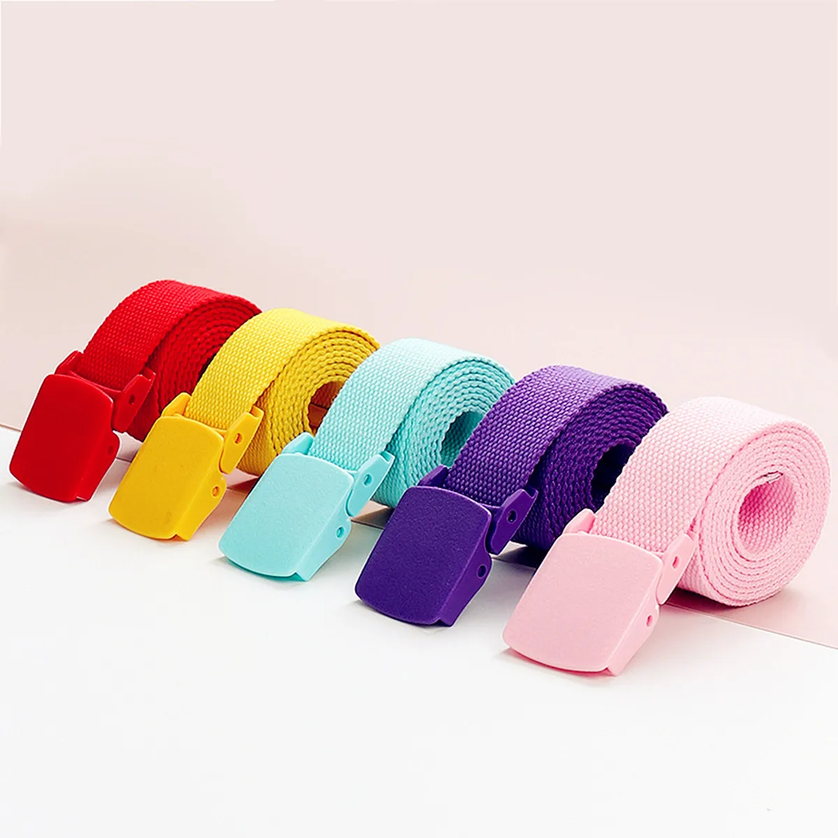 Vibrant Unisex Nylon Canvas Fashion Belt - Trendy Casual Accessory