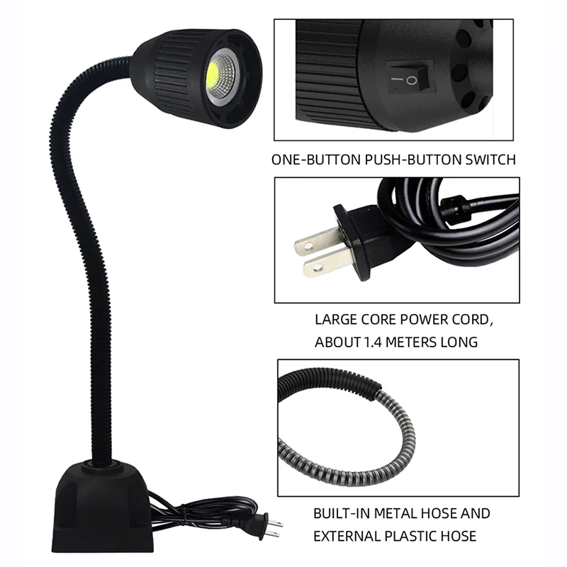 Workshop Maintenance 5W magnetic force Adjustable Neck CNC Machine Tool Working Lamp led work light