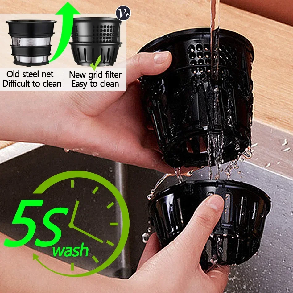 Huwow Wholesale Drinkware Juicer Table 3c Tritan Material Stirring Manual Juicers Blenders Easy To Clean Low Speed Antioxidant 3