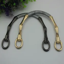 New Metal Bag Handle Replacement Women Handbag Tote Handles Bamboo Shape Shoulder Bag Straps Accessories