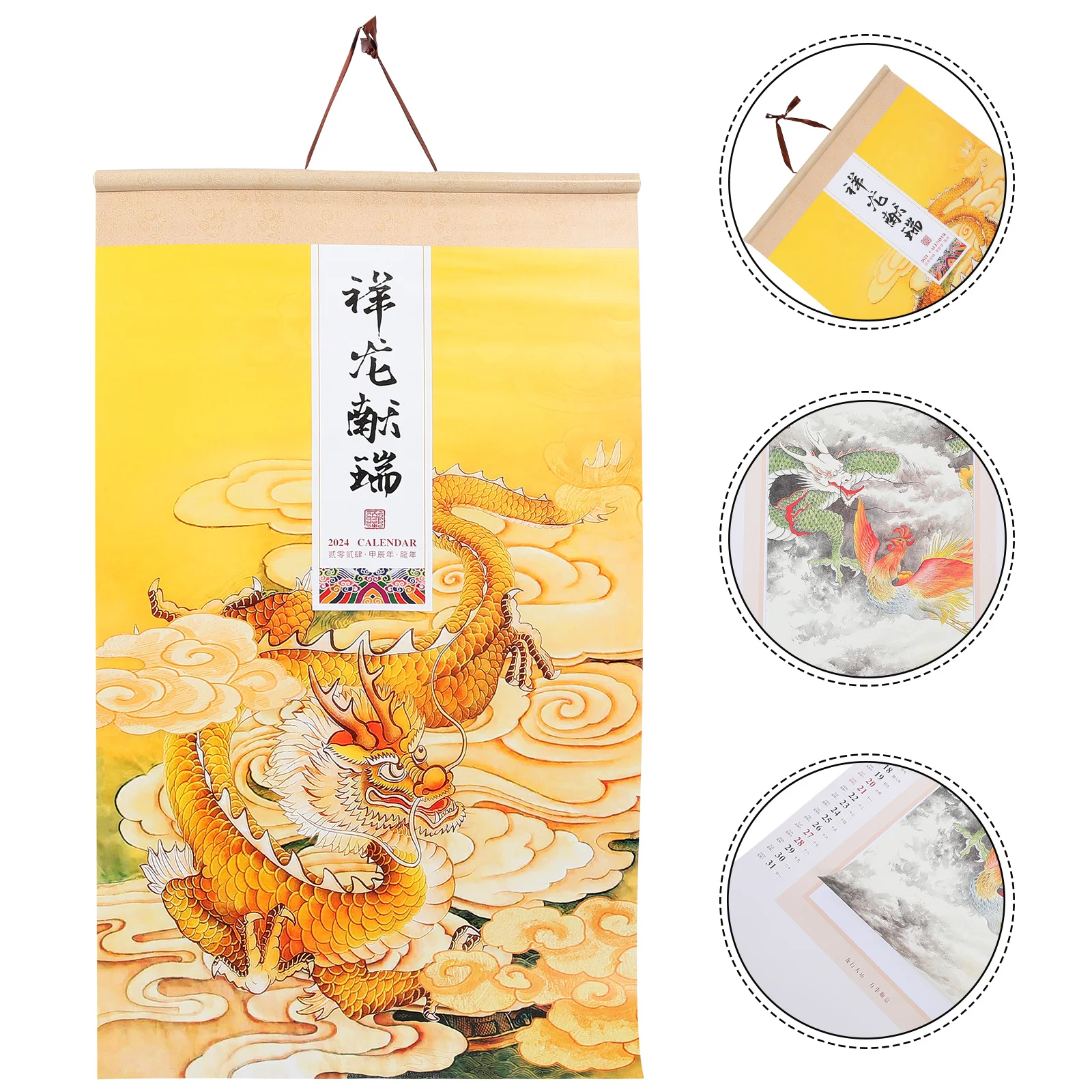 

Chinese Hanging Calendar 2024 Year The Dragon Calendar Chinese Wall Scroll Calendar Monthly Lunar Calendar Fengshui Calendar