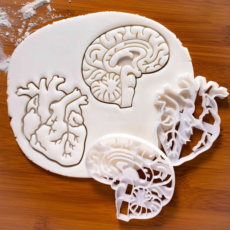 Internal Organ Cookie Embosser Mold Brain Heart Liver Stomach Fondant Cookie Cutter Medical Science Biscuit Mold DIY Baking Tool cookie cutter baking mold cookie mould cookie printing mold fondant cutter