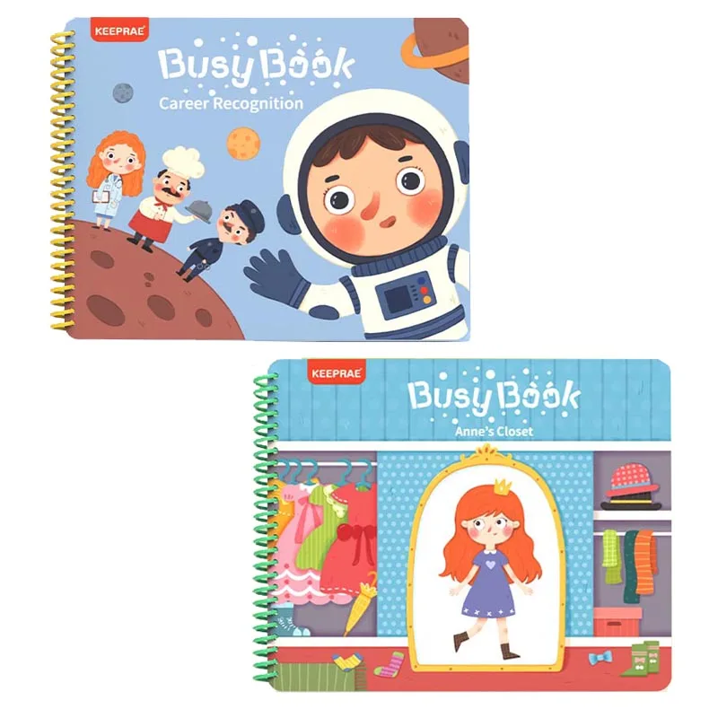 

Montessori Baby Busy book DIY Toddlers Cognition Fun Sticker Book Kid Early Education Toys Habits Knowledge Learning Toy 2 Year