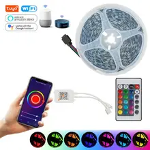 

LED Strip Light Tuya WiFi Blue Tooth 5050 RGB Controller Light Flexible LED Lamp Tape Ribbon TV Desktop Screen BackLight Diode
