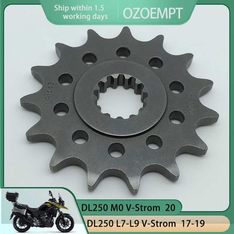 

OZOEMPT 520-14T Motorcycle Front Sprocket Apply to DL250 L7-L9 V-Strom,M0 V-Strom GSR250 GSR250 F,S GSX250 R-L7,L8,R-L9