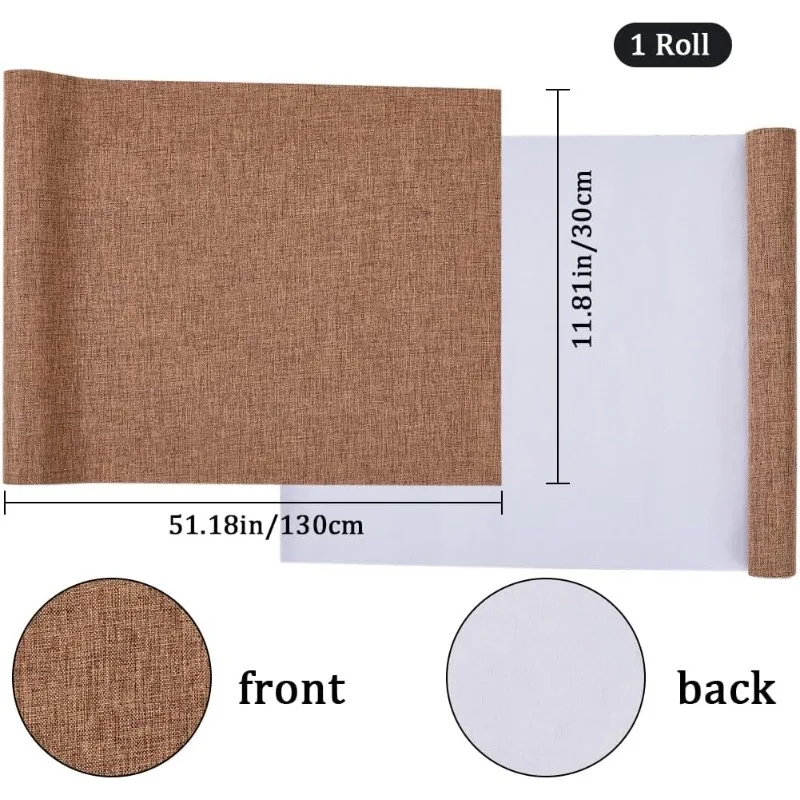 1 Sheet 51 x 11.8 Linen Book Cloth Brown Books Binding Fabric Surface Paper Backed Bookcover Densely Woven Cloth Books Album book covers