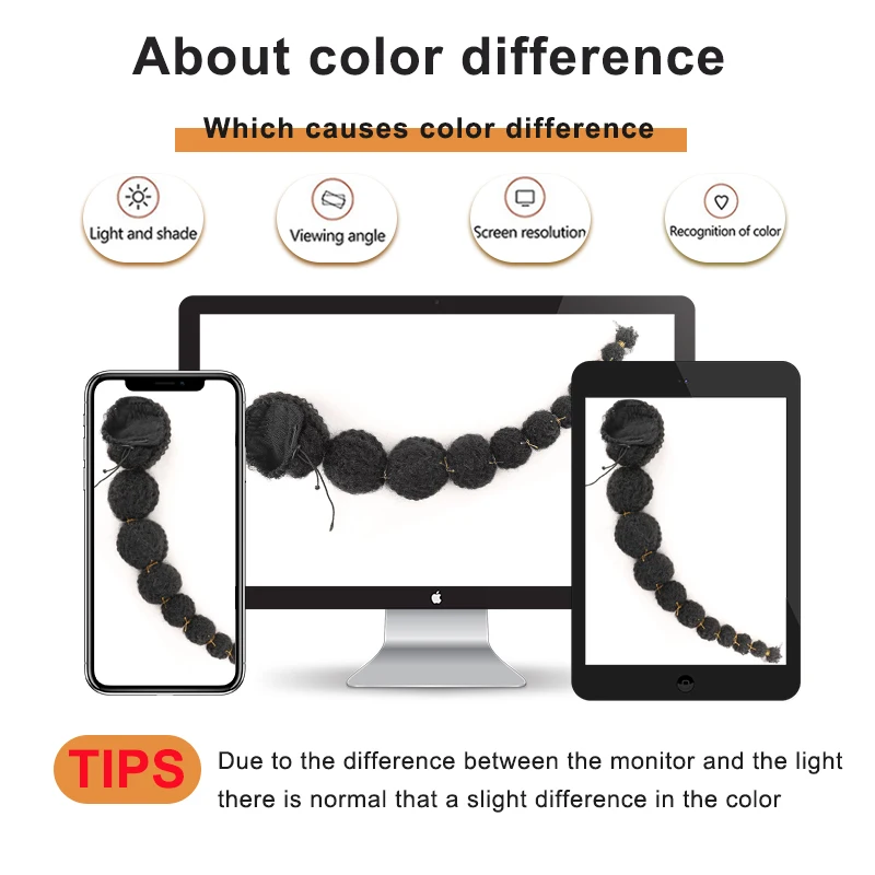 Twisted African Bubble tail Extended 22 inches Long Drawstring Ponytail, Natural Black Clip on Ponytail Suitable for Girls