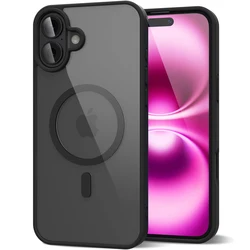 Sleek Black Magnetic Case with Non-Yellowing Magsafe Technology for iPhone 12 Mini (Black)